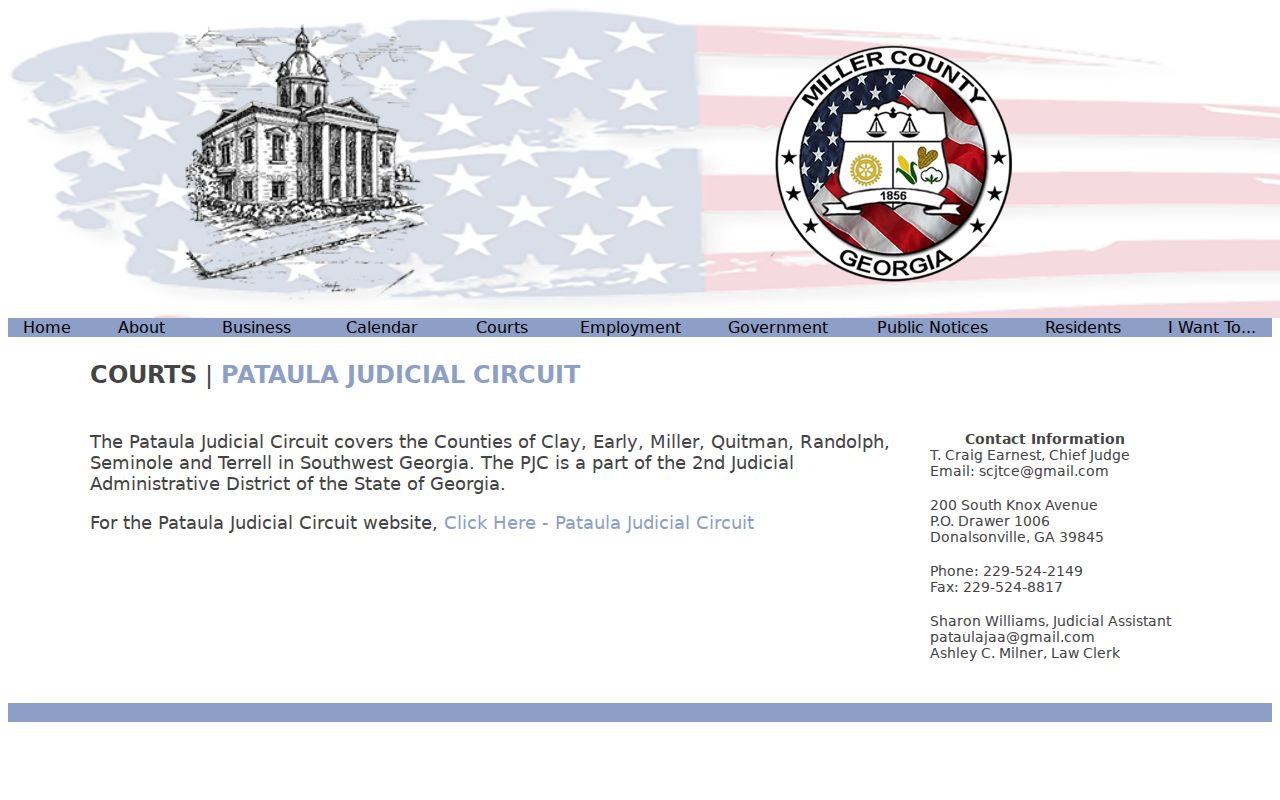 Miller County court docket Pataula Judicial Circuit